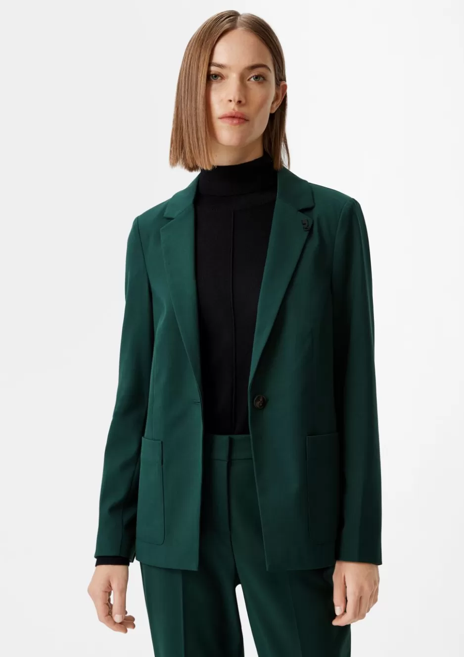 Comma Antaillierter Blazer aus Twill< Hosenanzüge | Blazer