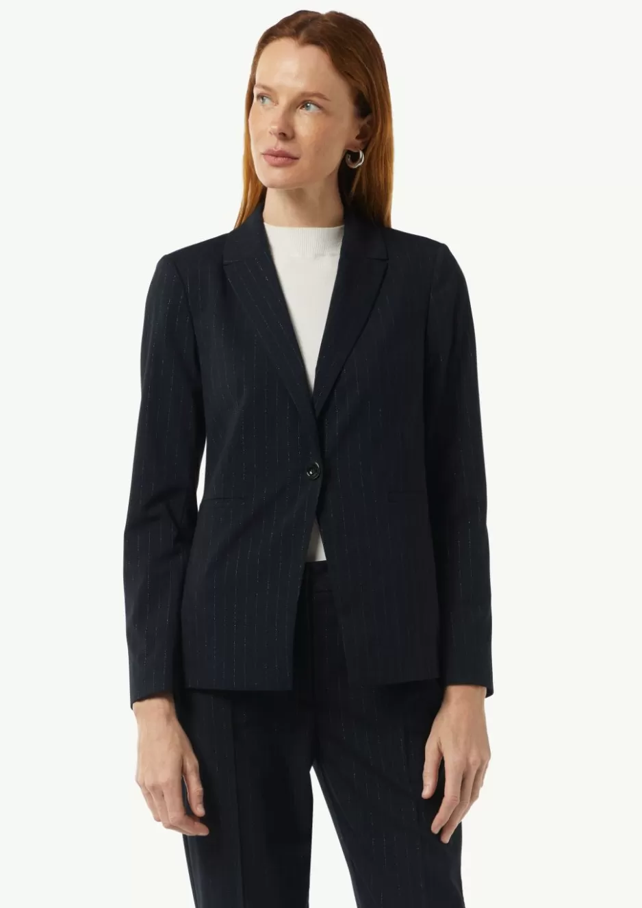 Comma Antaillierter Blazer mit dezentem Gitzergarn< Nachhaltige Styles | Blazer