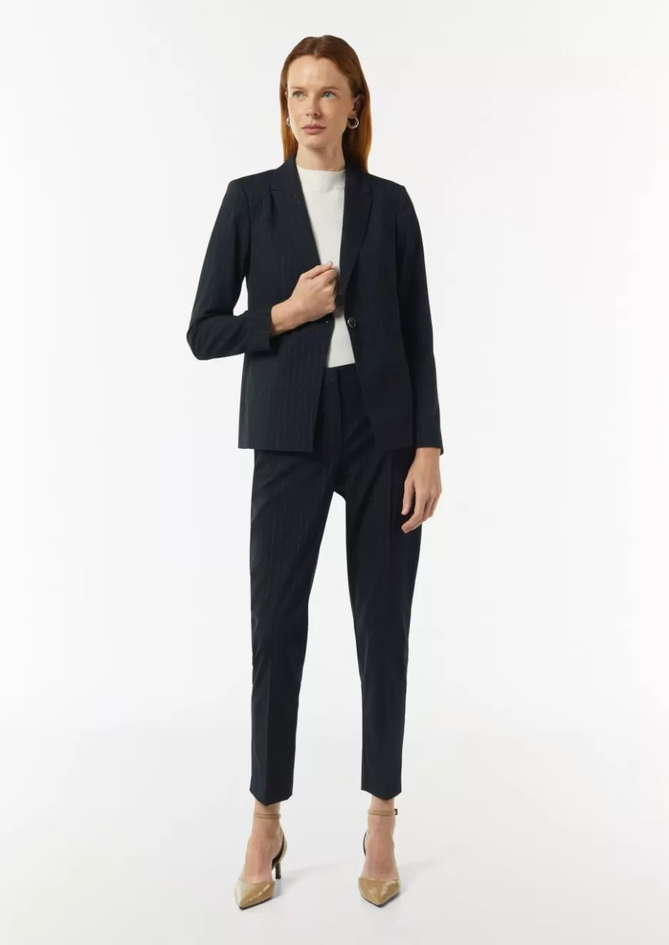 Comma Antaillierter Blazer mit dezentem Gitzergarn< Nachhaltige Styles | Blazer