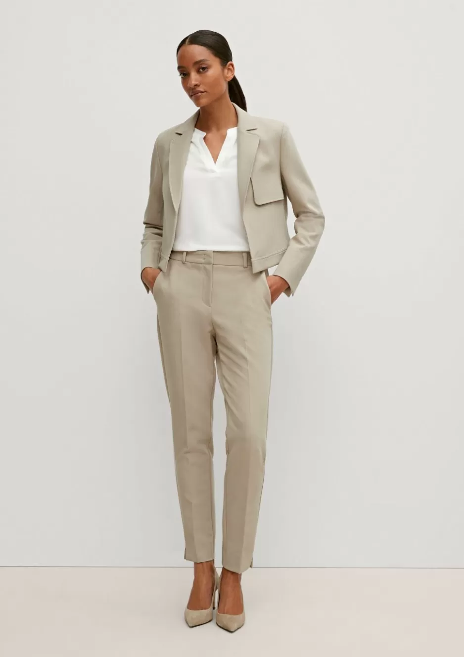 Comma Blazer mit Fischgrat-Muster< Hosenanzüge | Blazer