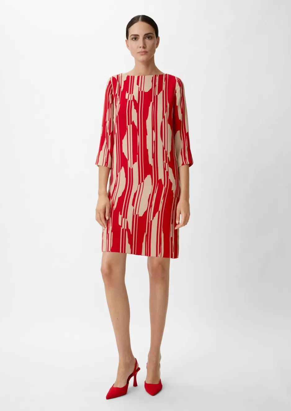 Comma Crêpe-Kleid mit Allover-Print< Season Specials | Kleider