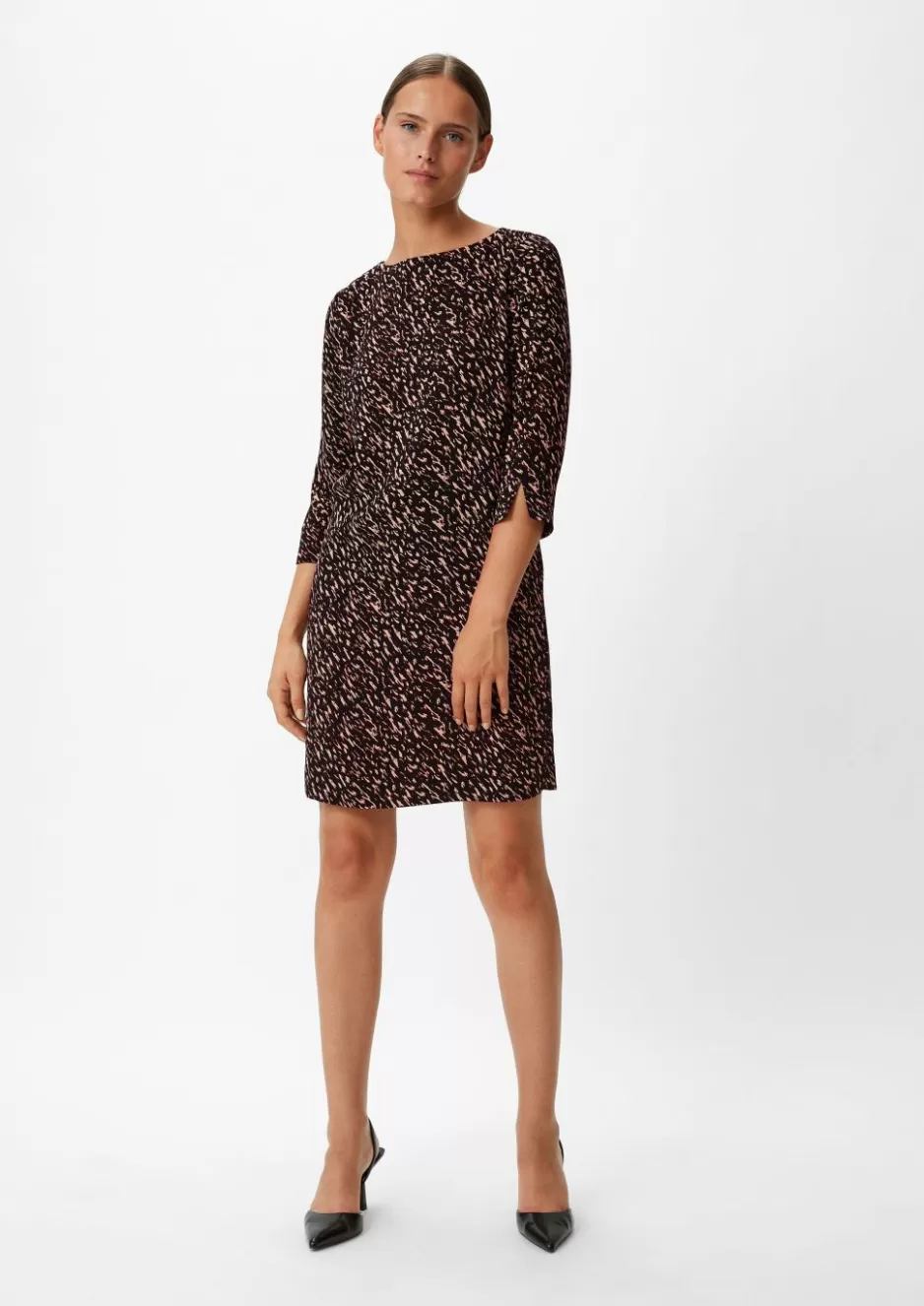 Comma Crêpe-Kleid mit Allover-Print< Season Specials | Kleider