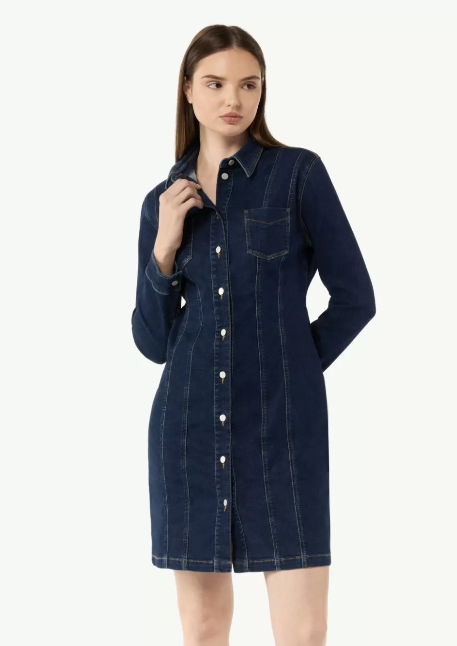 Comma Denim-Kleid mit Ziernähten< Kleider