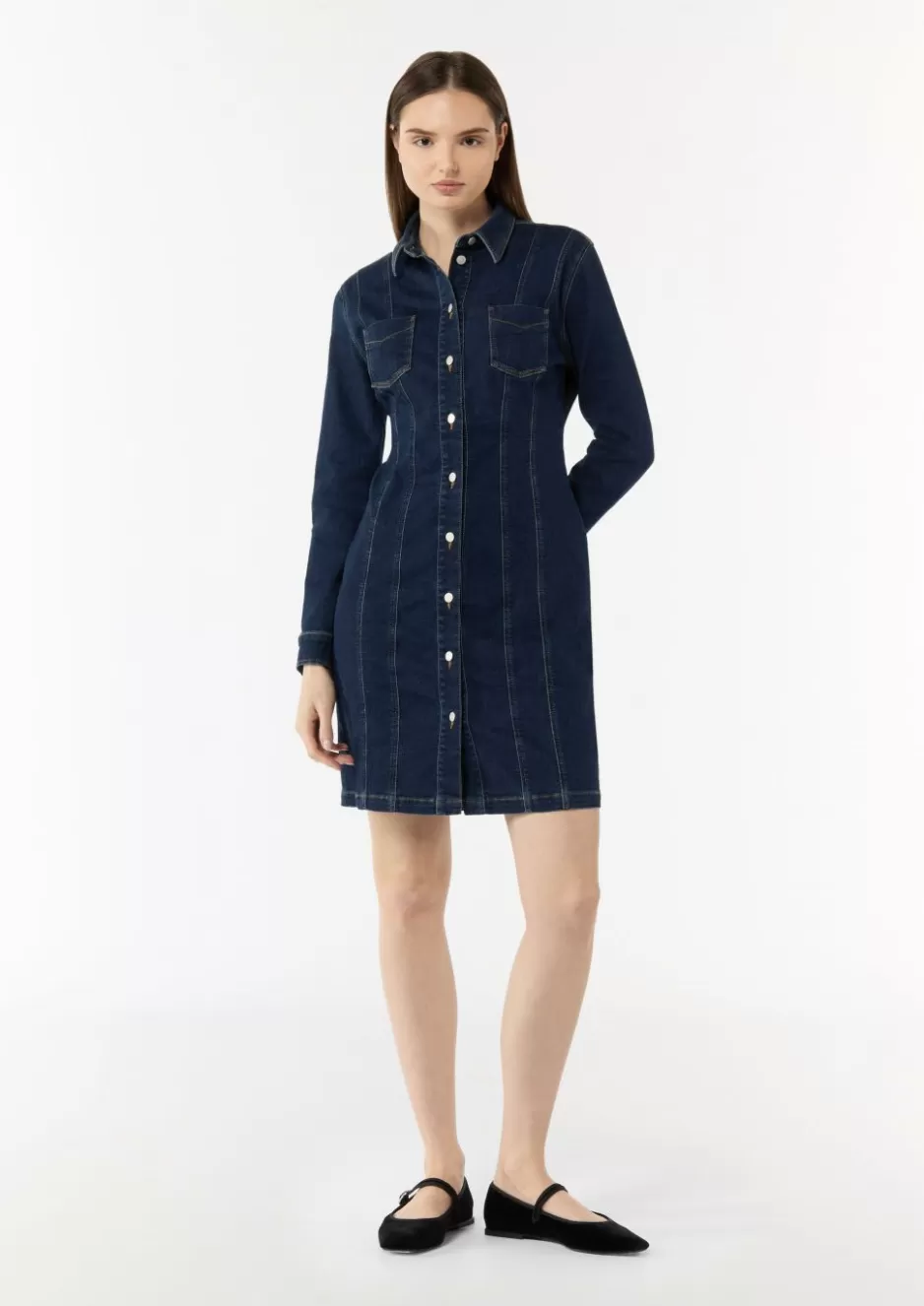 Comma Denim-Kleid mit Ziernähten< Kleider