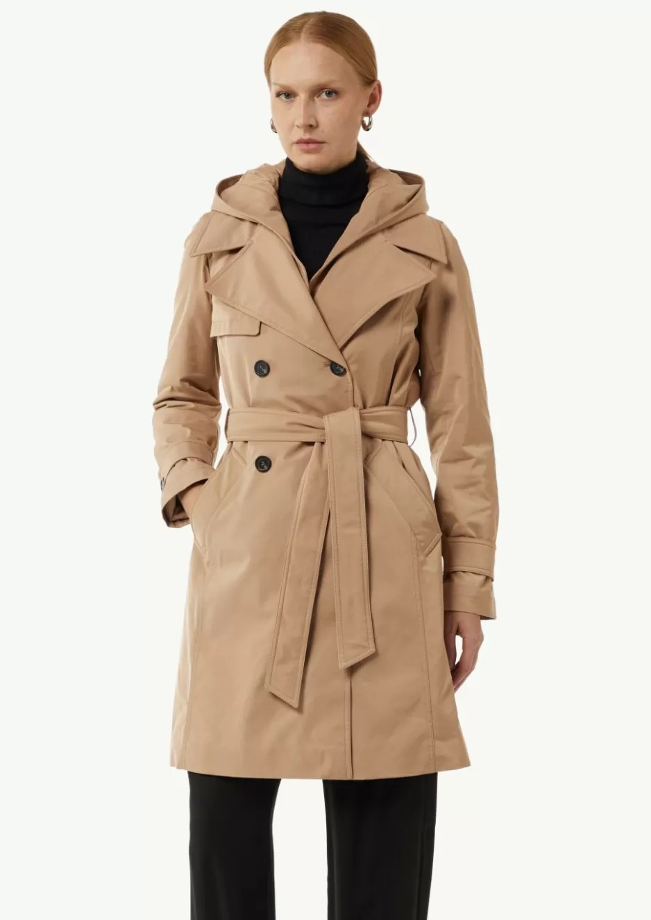 Comma Doppelreihiger Trenchcoat mit gestepptem Innenfutter< Mäntel