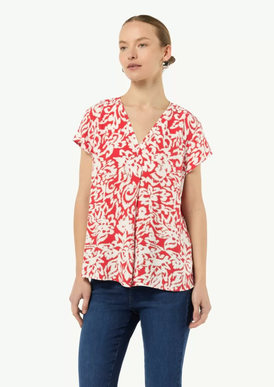 Comma Gemusterte Bluse mit V-Ausschnitt< Season Specials | Blusen