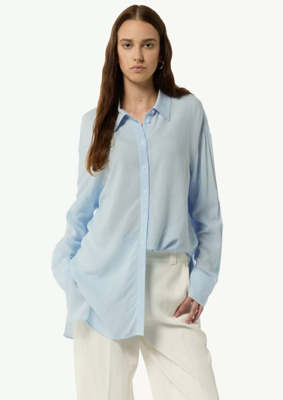 Comma Gestreifte Longbluse im Loose Fit< Blusen