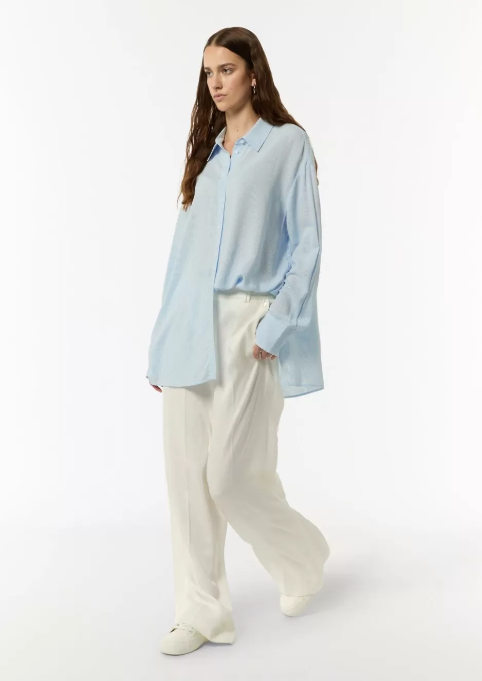 Comma Gestreifte Longbluse im Loose Fit< Blusen