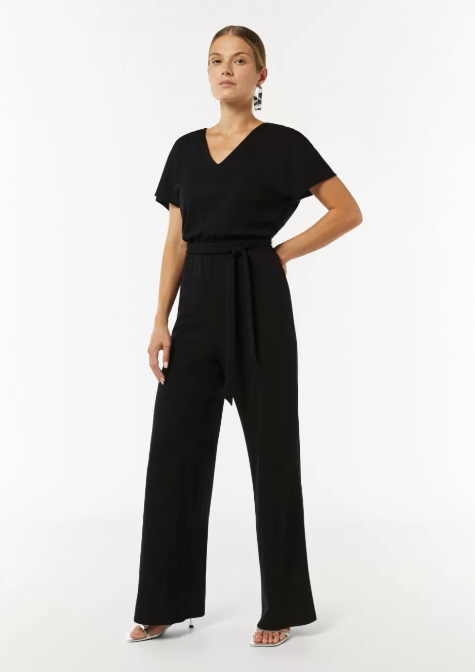 Comma Jersey-Overall mit Taillengürtel im Loose Fit< Jumpsuits