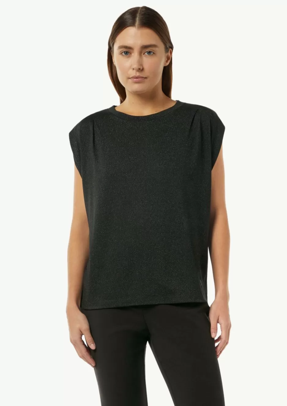 Comma Jersey-Shirt mit Faltendetail und Glitzer-Effekt< Shirts & Tops