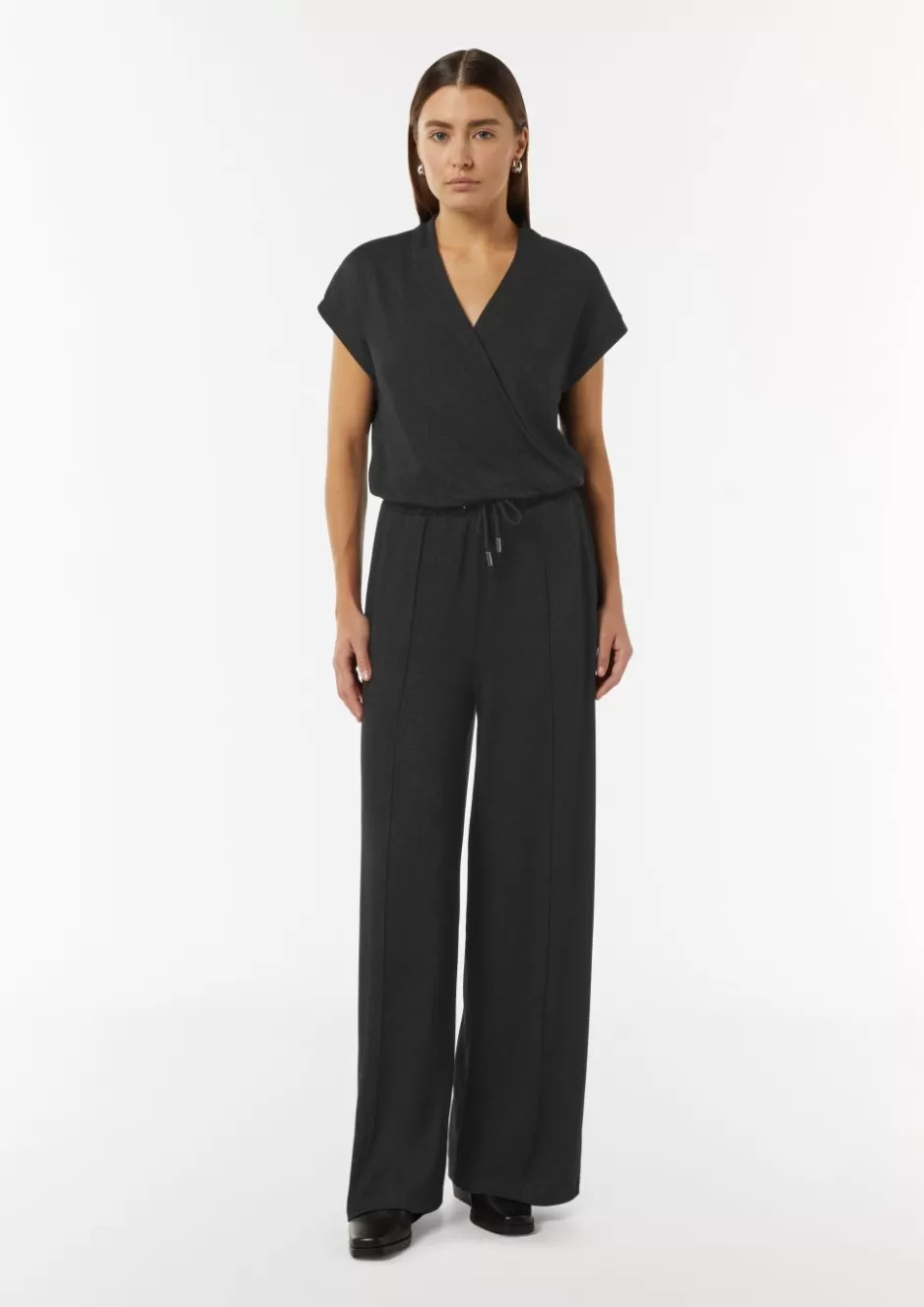 Comma Jumpsuit in Wickel-Optik mit Metallic-Effekt< Jumpsuits