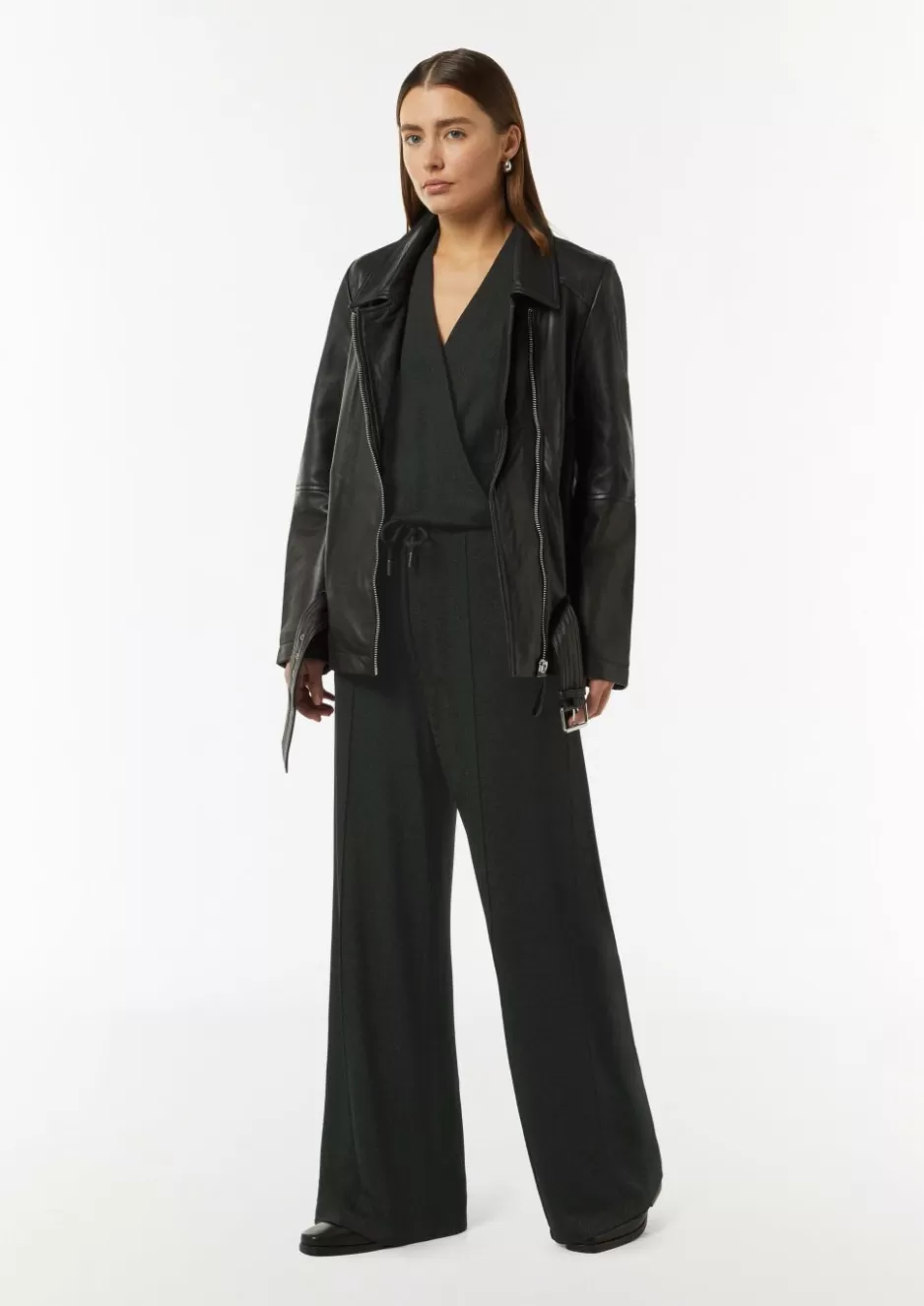 Comma Jumpsuit in Wickel-Optik mit Metallic-Effekt< Jumpsuits