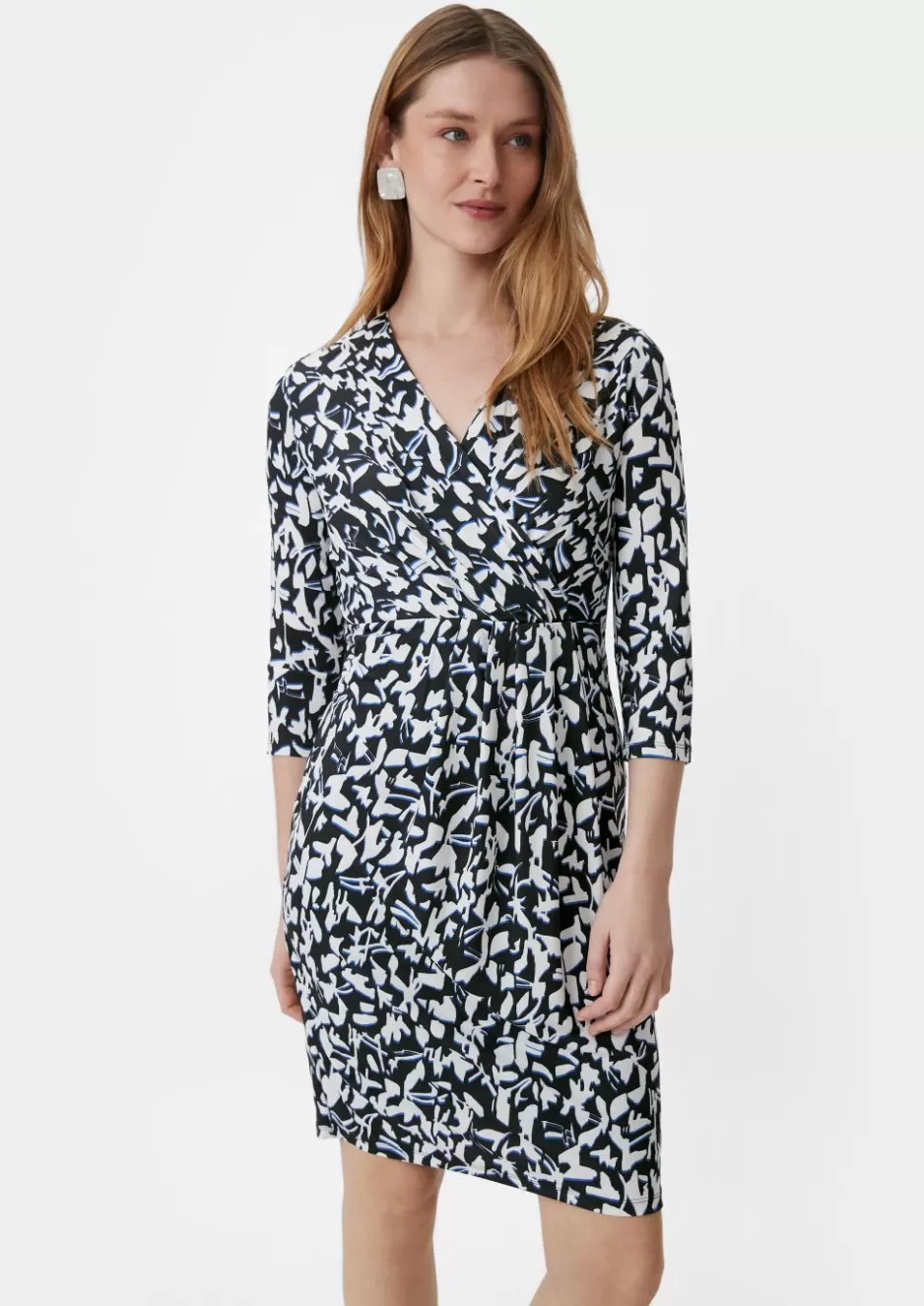 Comma Kleid mit All-over-Print in Wickel-Optik< Kleider