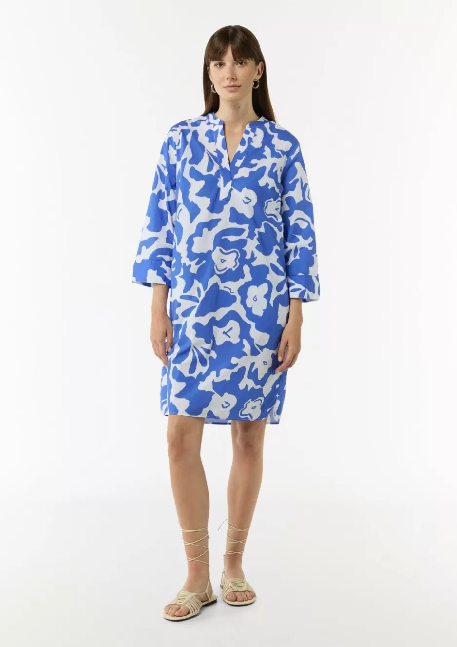 Comma Kleid mit Tunika-Ausschnitt und All-over-Print< Nachhaltige Styles | Kleider