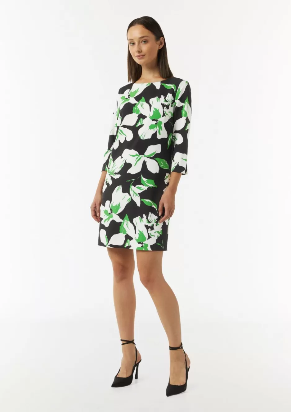 Comma Kurzes Kleid mit All-over-Print< Kleider | Season Specials