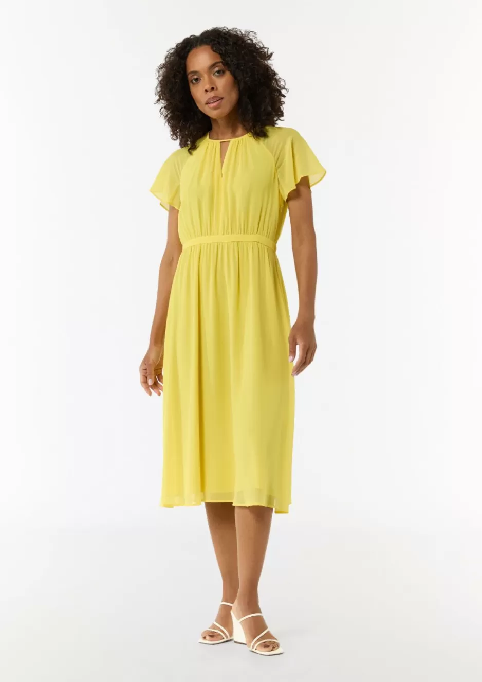 Comma Long-Shape-Kleid aus Chiffon mit Raffung< Nachhaltige Styles | Kleider