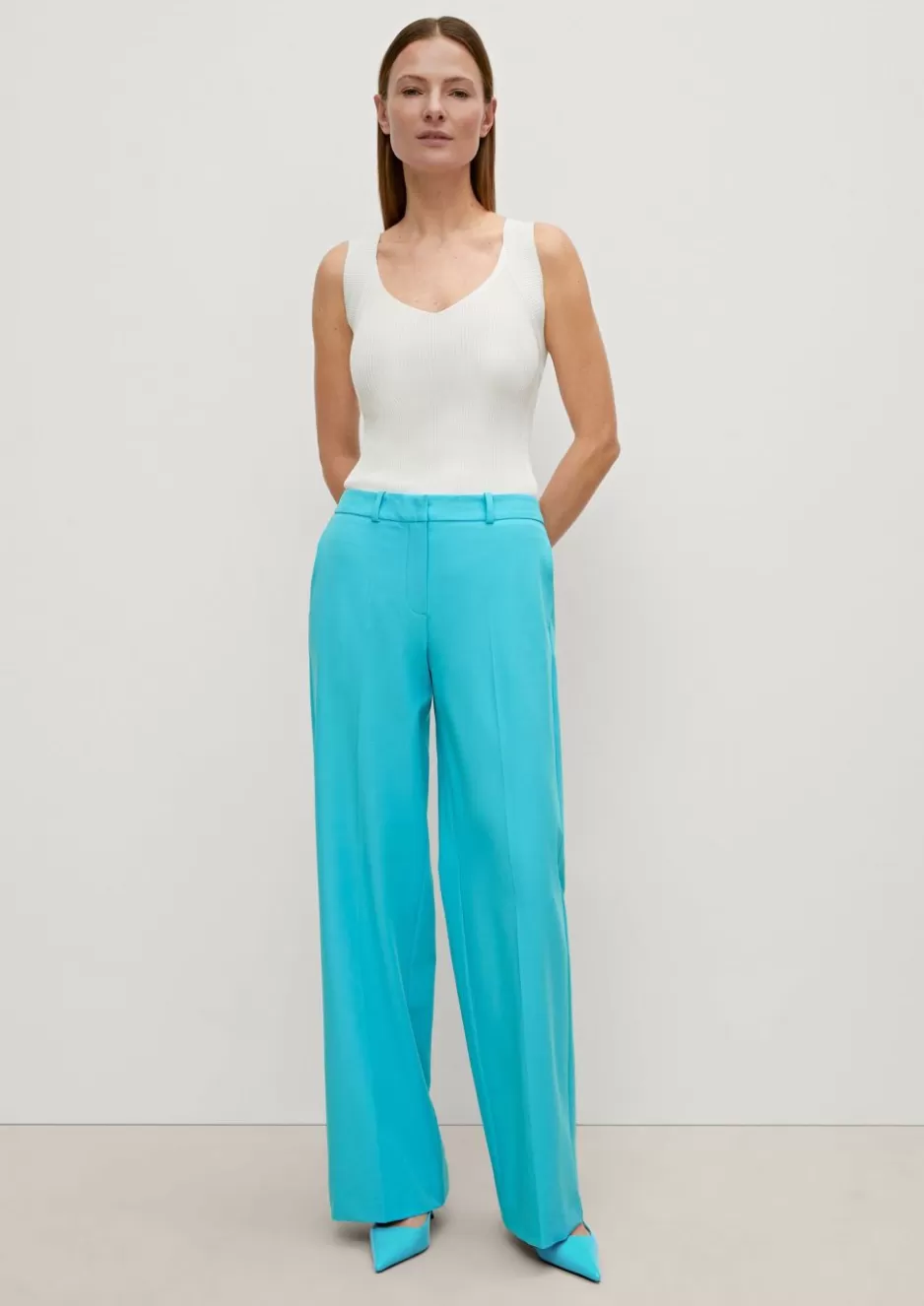 Comma Loose: Hose mit High Rise-Bund< Hosenanzüge | Hosen