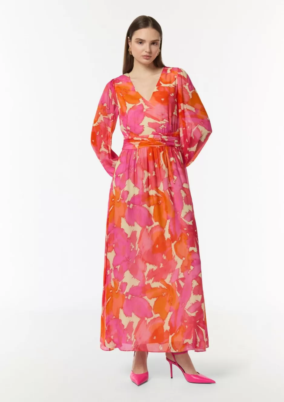 Comma Maxikleid aus Chiffon< Kleider