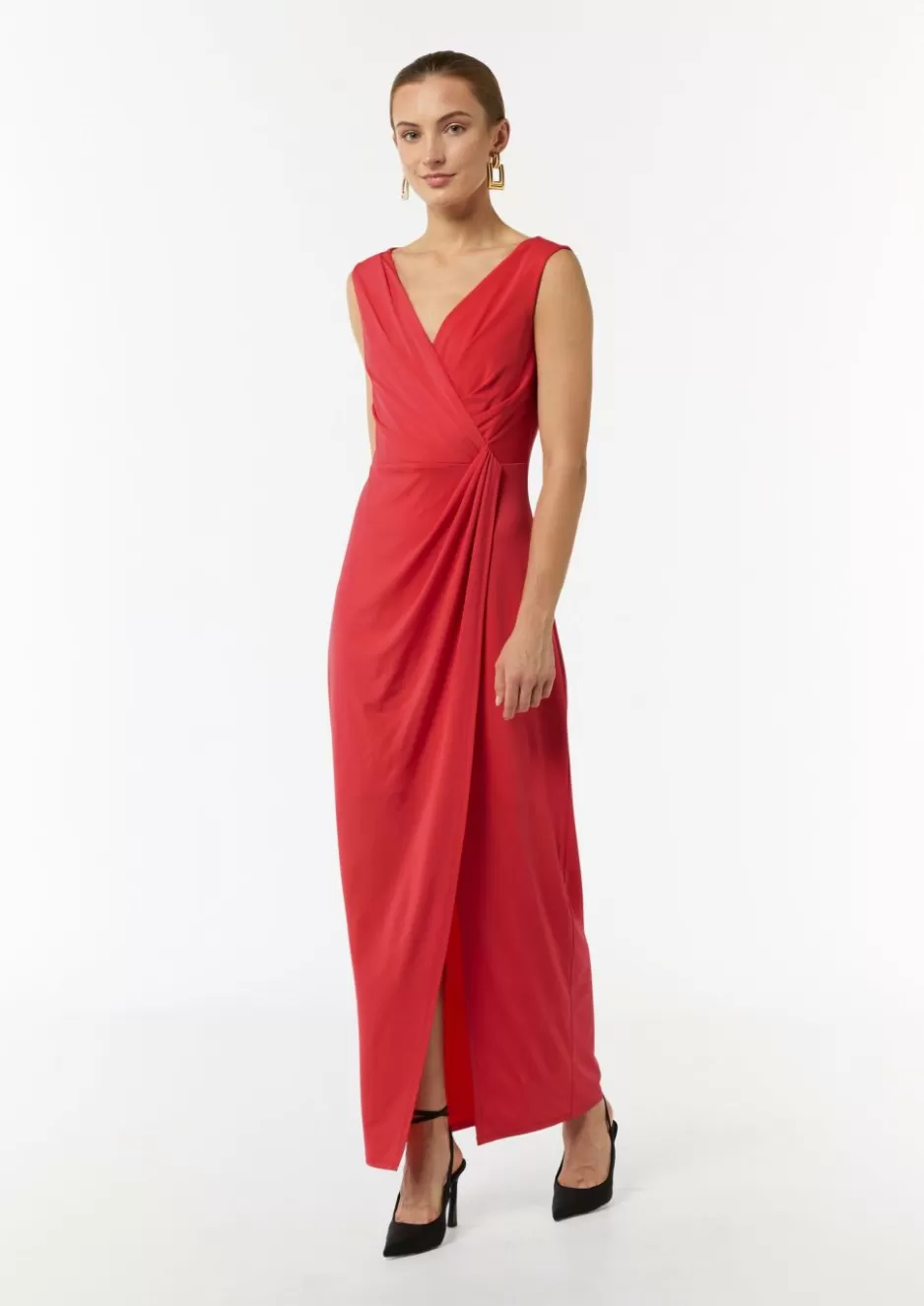 Comma Maxi-Kleid mit Crêpestruktur< Kleider