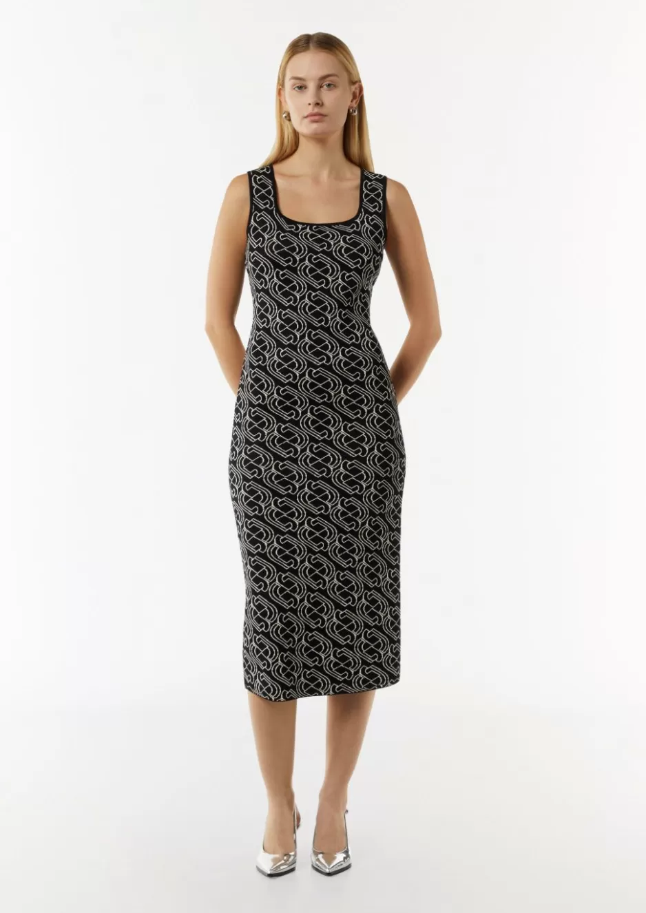 Comma Midi-Feinstrickkleid mit grafischem Muster< Kleider | Season Specials