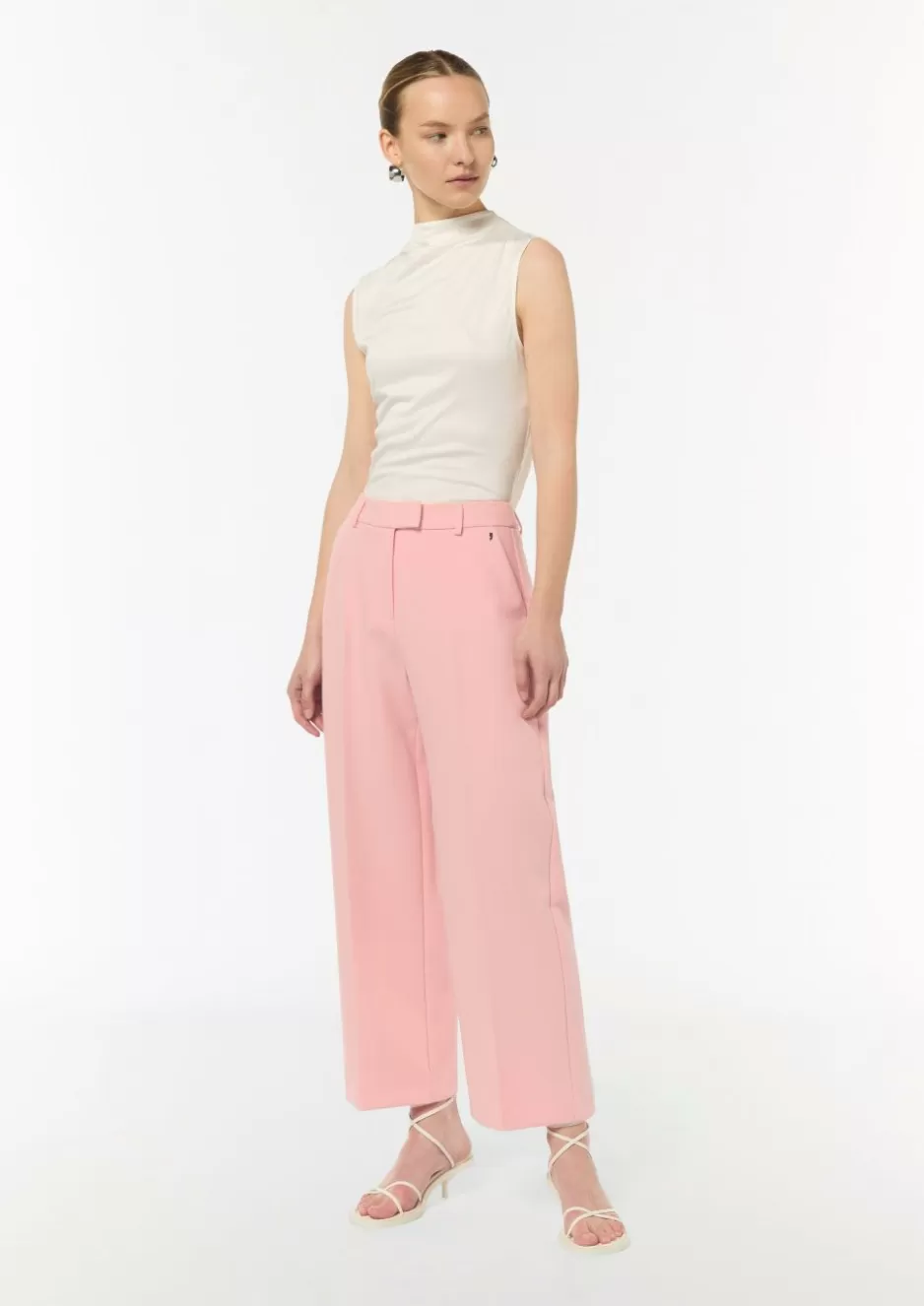 Comma Regular: Culottes mit Herringbone-Muster< Hosen