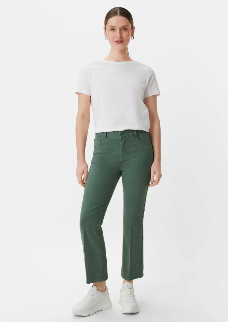 Comma Regular: Twill-Hose mit Flared leg< Hosen