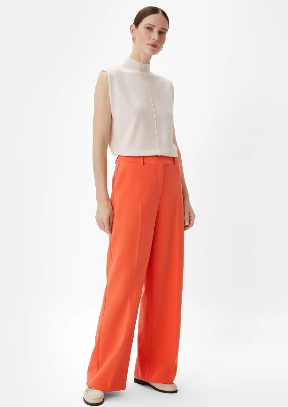 Comma Regular: Twill-Hose mit Wide Leg< Season Specials | Hosen