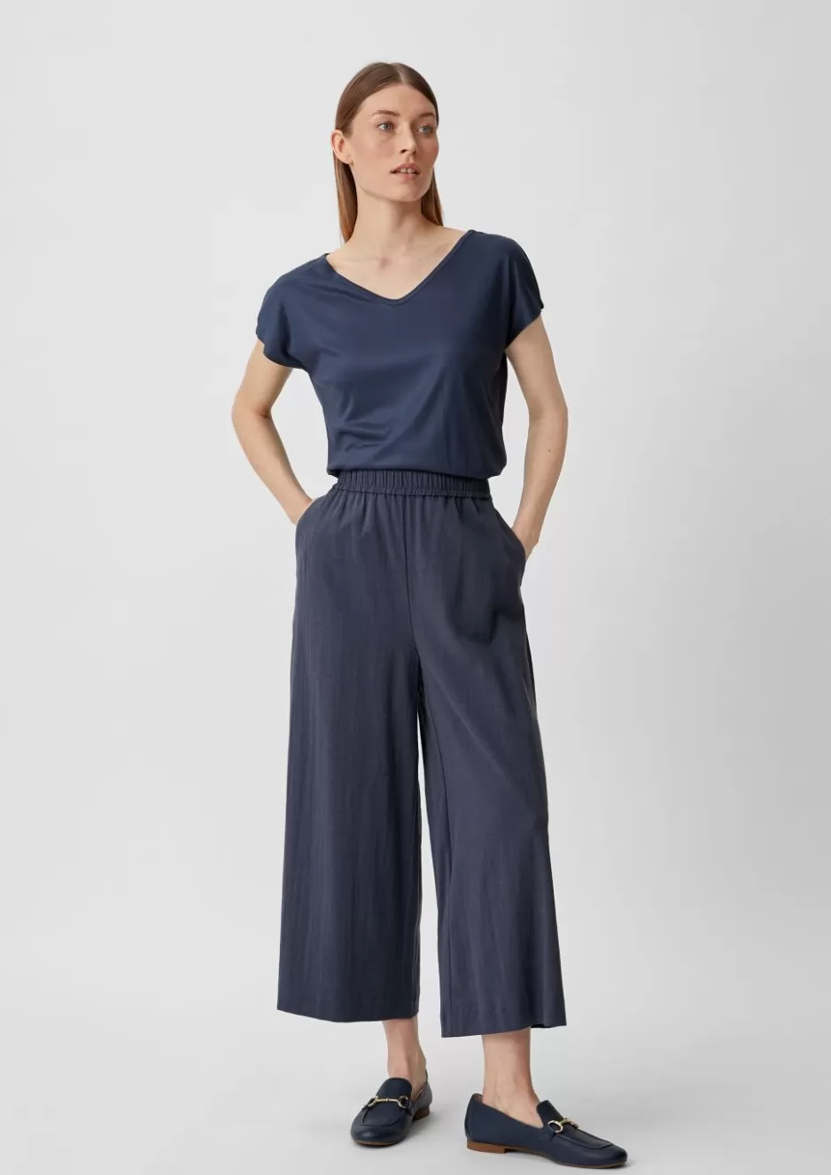 Comma Relaxed: Culotte aus Leinenmix< Hosen