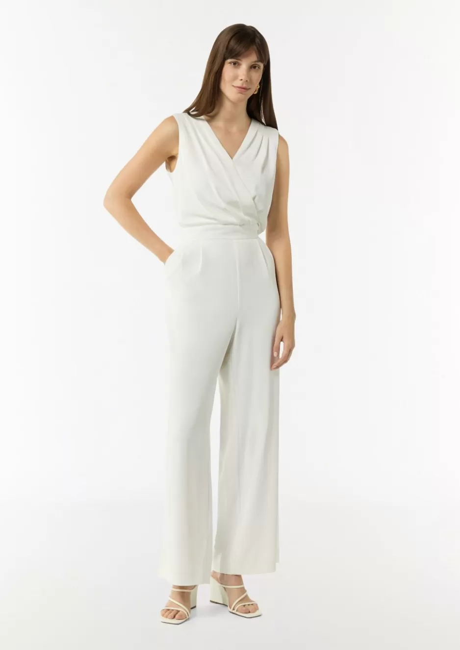 Comma Ärmelloser Jumpsuit mit Faltendetail< Jumpsuits