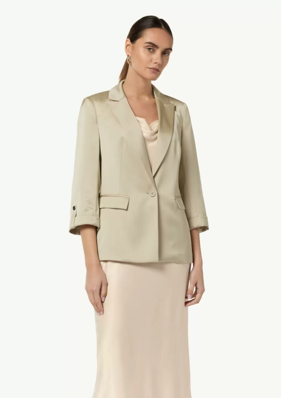 Comma Satinierter Blazer mit 3/4-Ärmel< Blazer