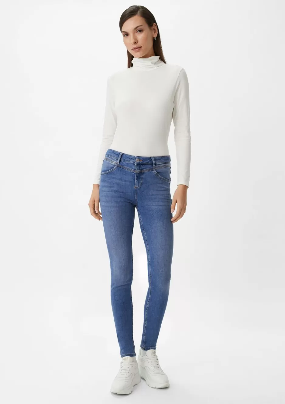 Comma Super skinny: Jeans mit Sattelbund< Nachhaltige Styles | Jeans