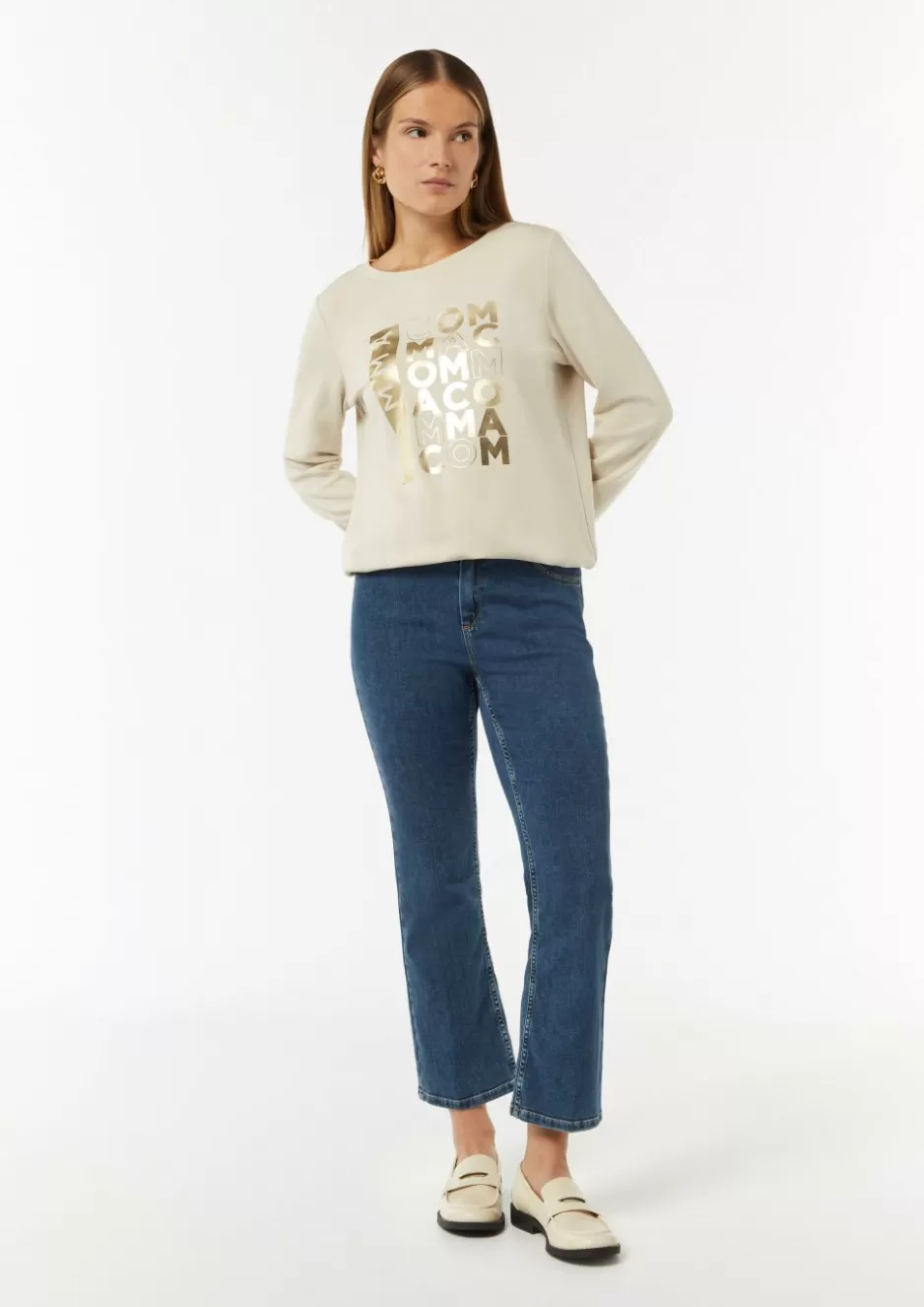 Comma Sweatshirt mit Tunnelzug im Saum< Sweatshirts & Hoodies | Season Specials