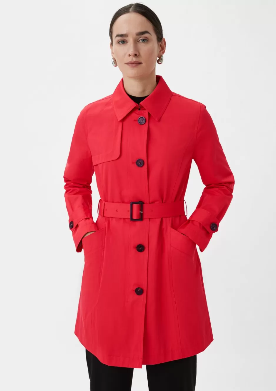 Comma Taillierter Trenchcoat mit Bindegürtel< Nachhaltige Styles | Mäntel