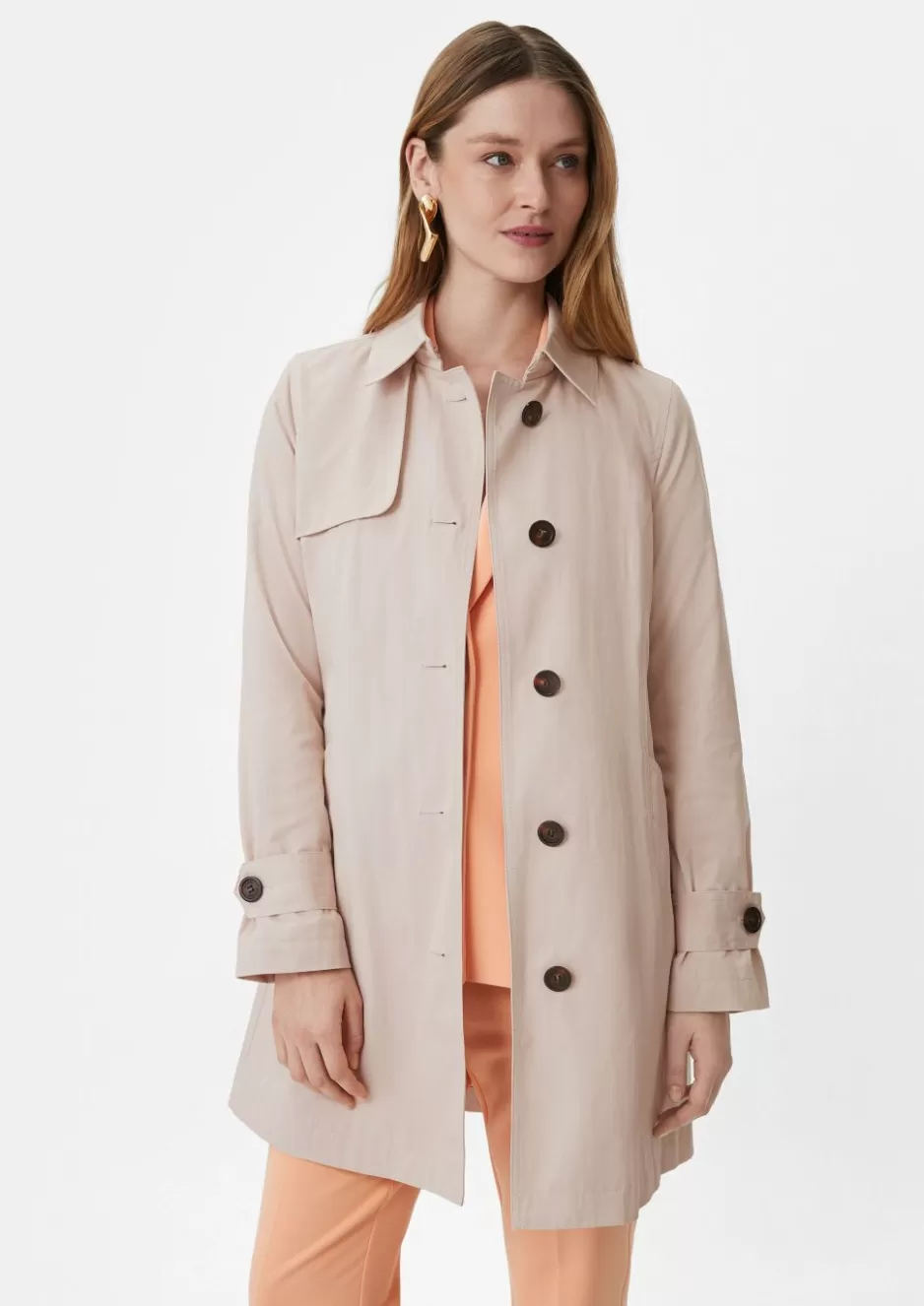 Comma Taillierter Trenchcoat mit Bindegürtel< Nachhaltige Styles | Mäntel