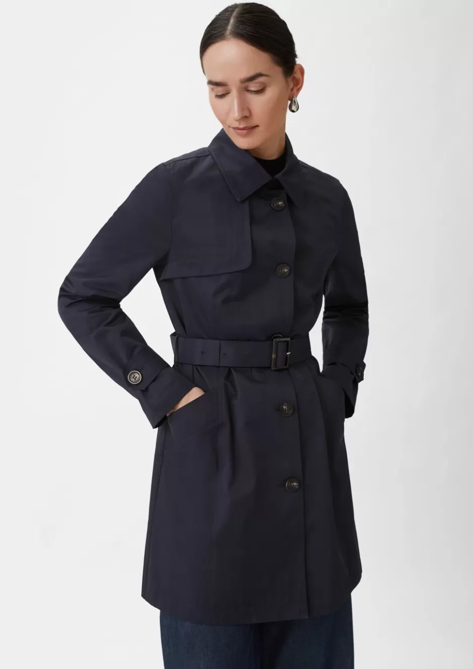 Comma Taillierter Trenchcoat mit Bindegürtel< Nachhaltige Styles | Mäntel