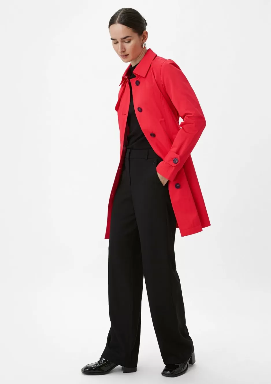 Comma Taillierter Trenchcoat mit Bindegürtel< Nachhaltige Styles | Mäntel