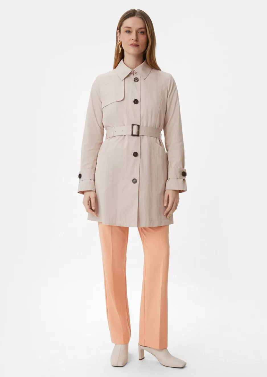 Comma Taillierter Trenchcoat mit Bindegürtel< Nachhaltige Styles | Mäntel