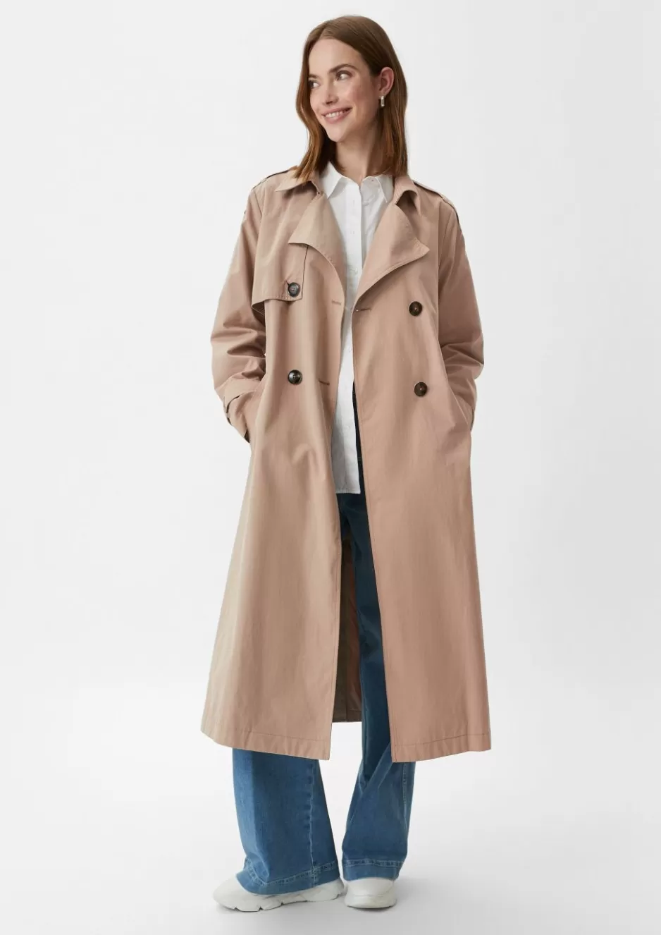 Comma Trenchcoat mit Bindegürtel< Nachhaltige Styles | Mäntel