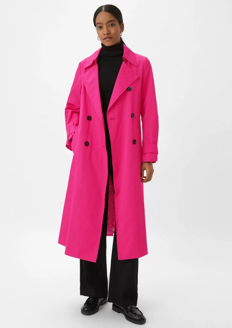 Comma Trenchcoat mit Bindegürtel< Nachhaltige Styles | Mäntel