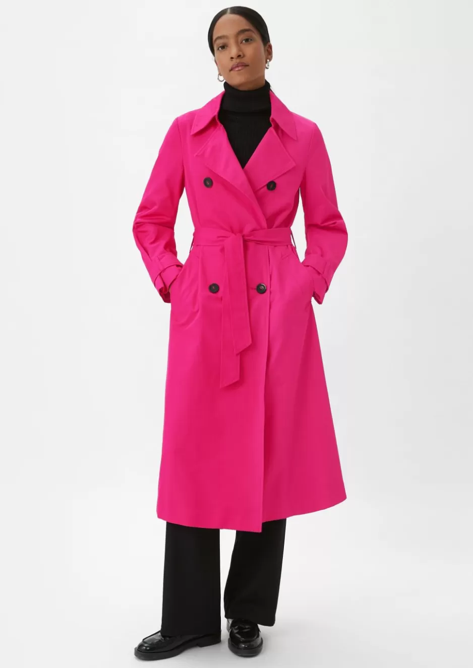 Comma Trenchcoat mit Bindegürtel< Nachhaltige Styles | Mäntel