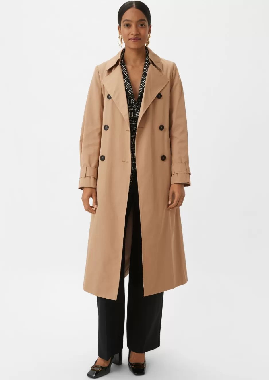 Comma Trenchcoat mit Bindegürtel< Nachhaltige Styles | Mäntel