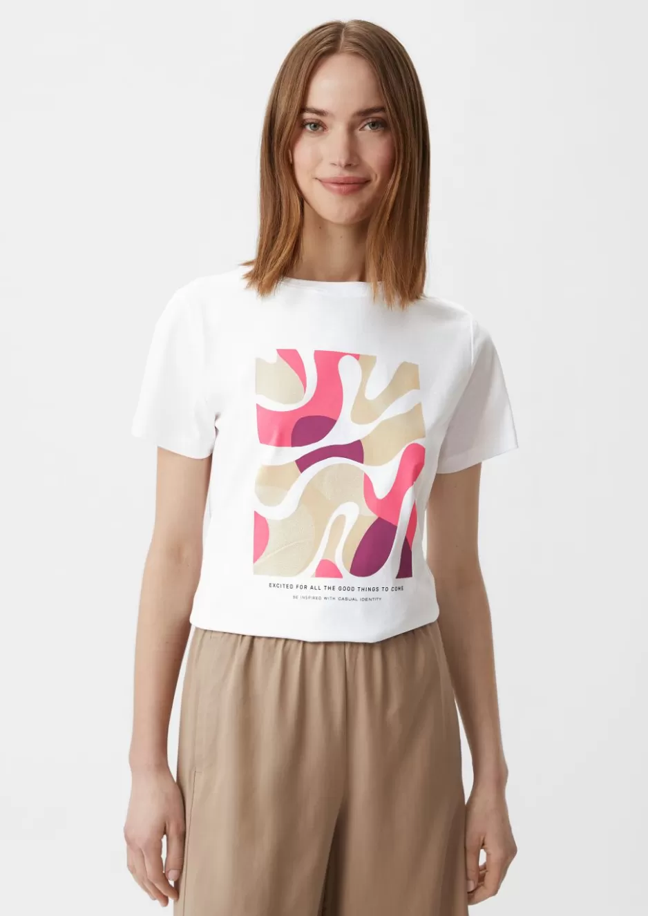 Comma T-Shirt mit Frontprint< Nachhaltige Styles | Shirts & Tops