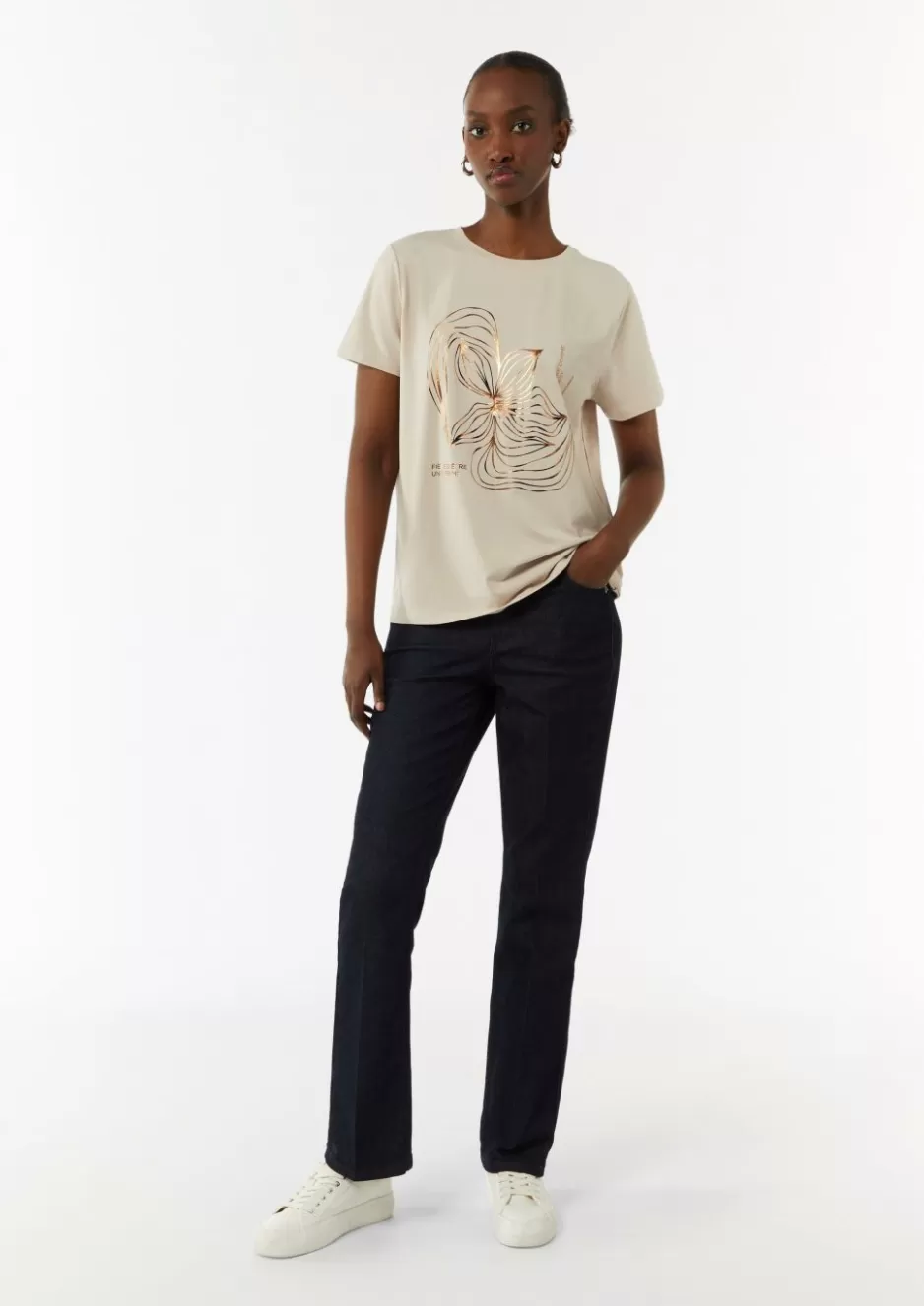 Comma T-Shirt mit Metallic-Frontprint< Nachhaltige Styles | Season Specials