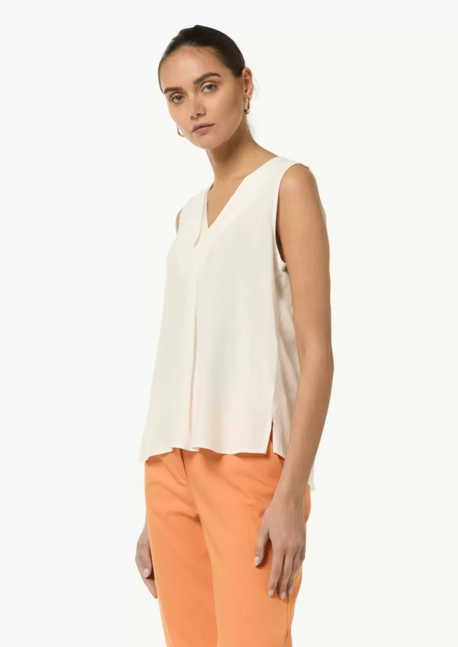 Comma V-Neck-Top aus Crêpe< Nachhaltige Styles | Blusen